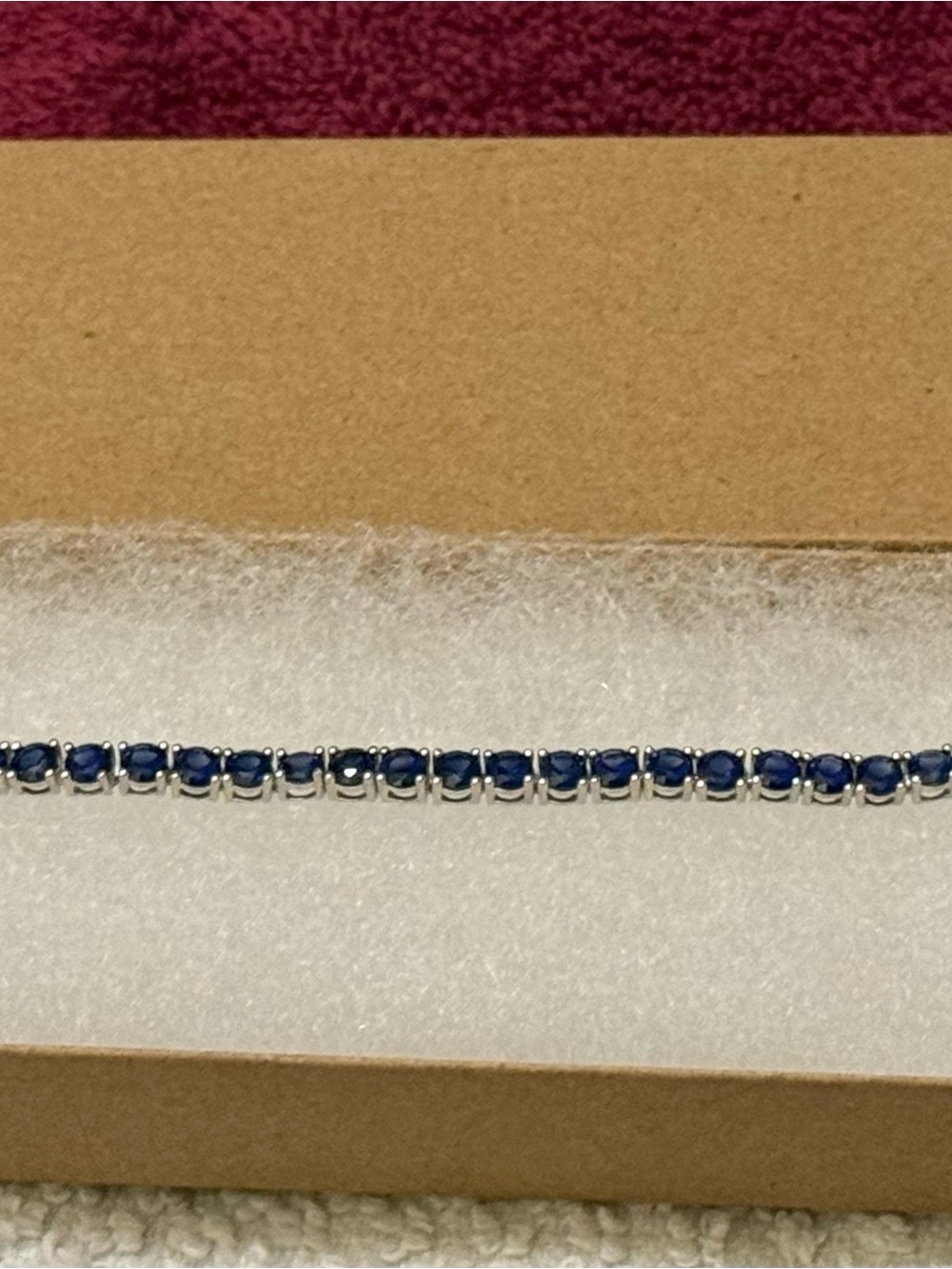 Classic Blue Sapphire 7 1/2”  Tennis Bracelet